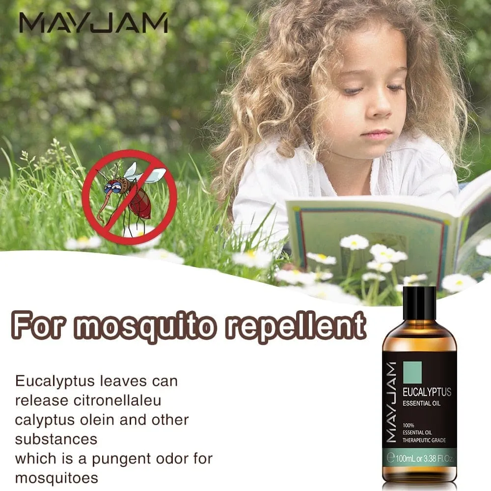 10ml 30ml 100ml Eucalyptus Lavender Essential Oil Diffuser Pure Natural