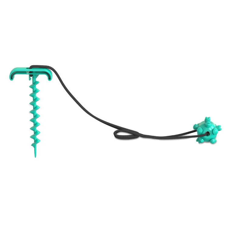 Adjustable Tie Dog Leash & Chew Toy - Durable Nylon, 2.5-5 ft, Promotes Physical Activity