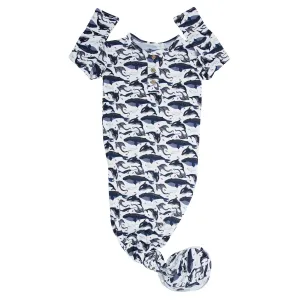 Deep Sea Creatures Whale Knotted Baby Gown