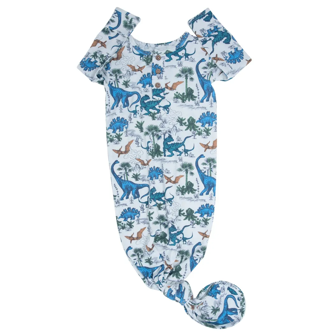 Dinosaur Adventures Baby Knotted Gown