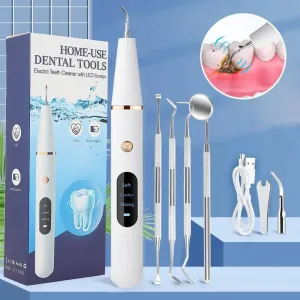 Electric Ultrasonic Dental Calculus Remover Tartar Staisn Scaler Tooth Cleaner LED Teeth Whitening Kit Oral Irrigator Dental