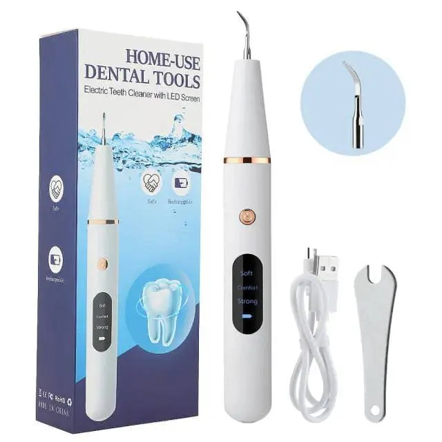 Electric Ultrasonic Dental Calculus Remover Tartar Staisn Scaler Tooth Cleaner LED Teeth Whitening Kit Oral Irrigator Dental