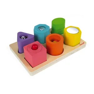 Janod Shapes and Sounds 6-Block Puzzle