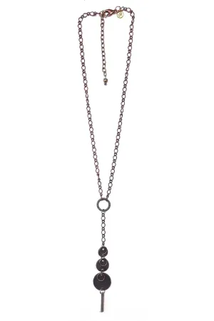 Lost And Found Simple Chain With Graduating Disc Drops